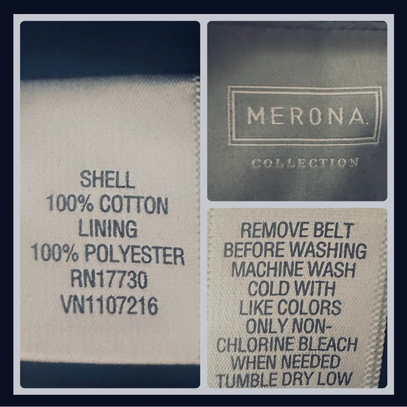 Merona jacket. Large. Navy blue. White trim. White buttons with gold trim. - Picture 7 of 7